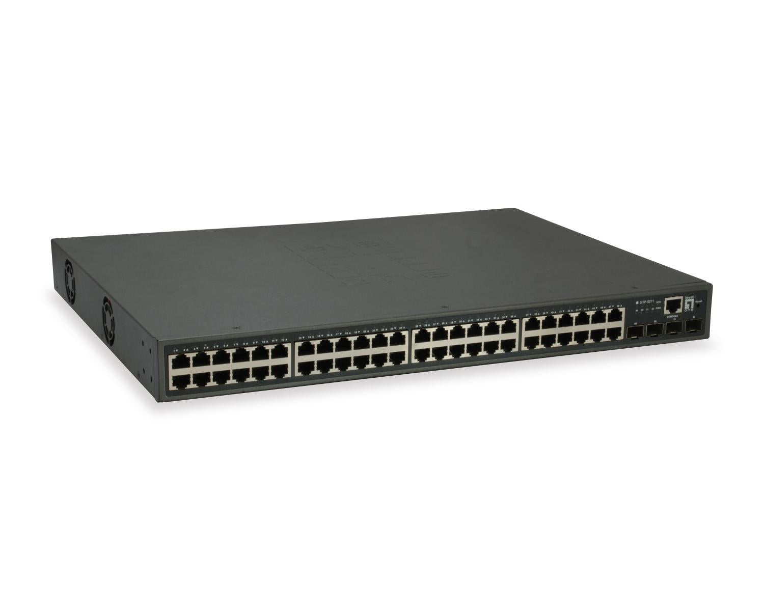 LevelOne GTP-5271 switch di rete Gestito L3 Gigabit Ethernet (10/100/1000) Supporto Power over Ethernet (PoE) Grigio
