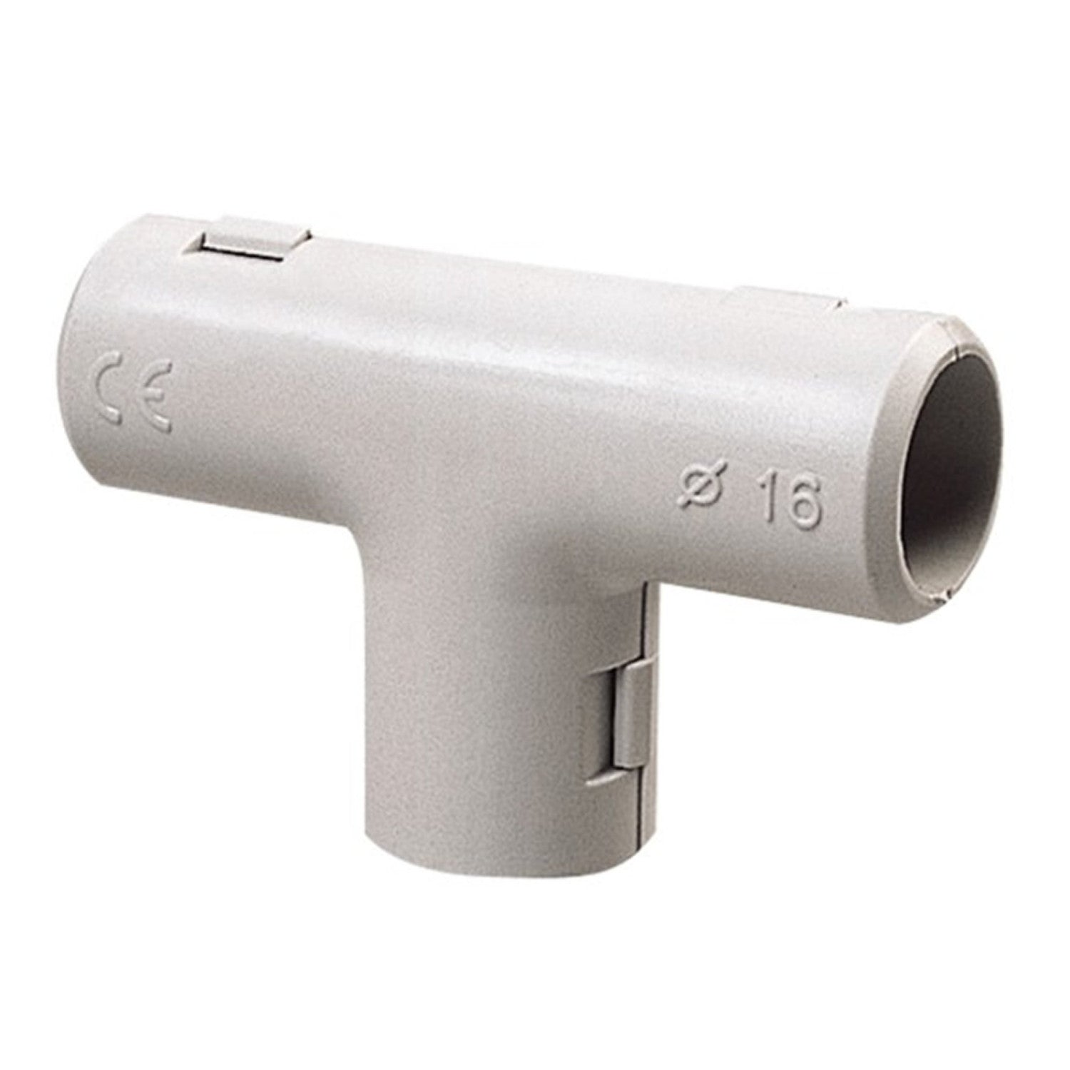 Poly Pool PP0260 Giunto a T Ispezionabile per Tubi Rigidi 16 mm Grigio IP40