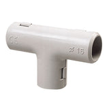 Poly Pool PP0260 Giunto a T Ispezionabile per Tubi Rigidi 16 mm Grigio IP40