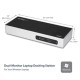 StarTech.com Docking Station USB 3.0 - Laptop Dock per doppio monitor con HDMI e DVI/VGA Video - Hub a 6 porte USB 3.1 Gen 1 5Gbps, GbE, Audio - Dock Universale Type-A - Windows Mac
