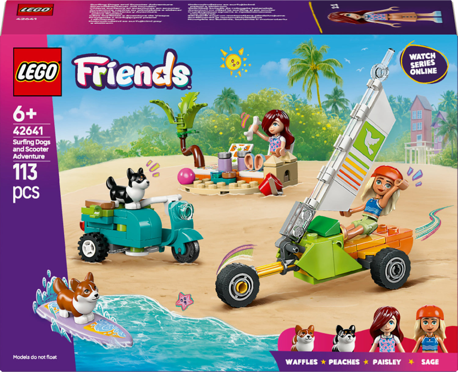 LEGO Friends Avventure Canine Su Windskate E Sidecar 42641