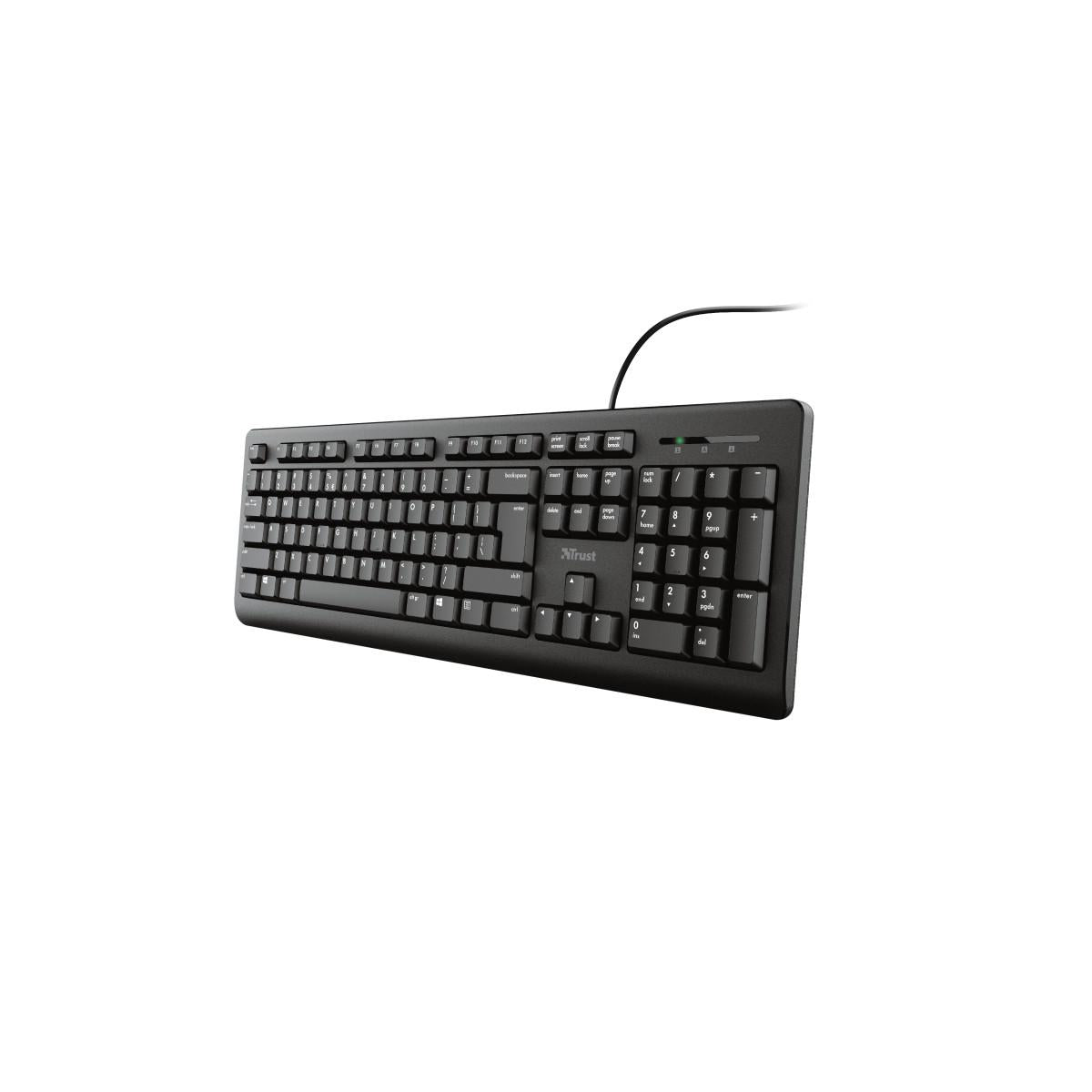 Trust Primo tastiera USB QWERTY Inglese UK Nero