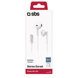 SBS Studio Mix 65c Cuffie Cablato In ear Musica e Chiamate USB tipo C Bianco