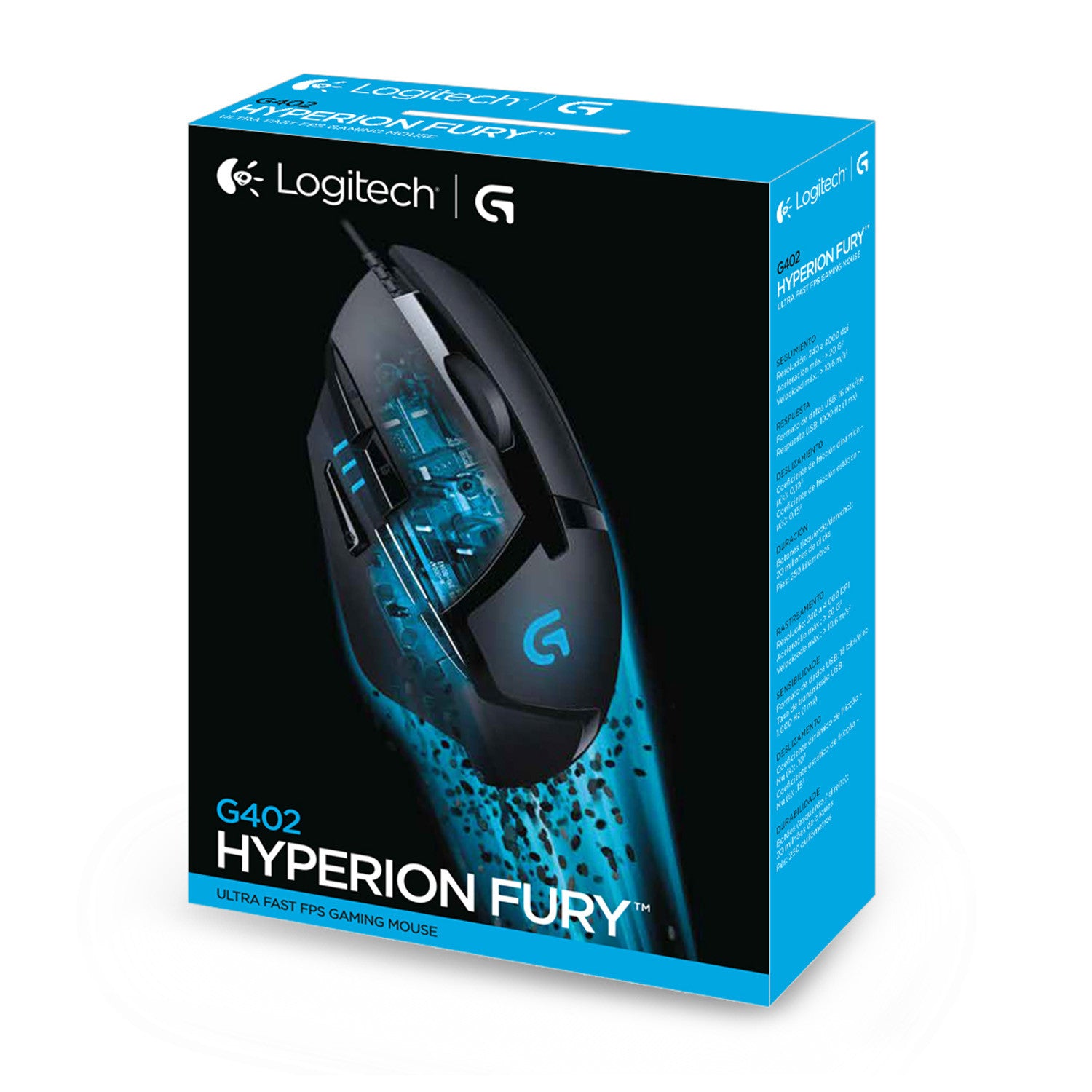 Logitech G G402 Hyperion Fury Mouse Mano Destra USB tipo A 4000 DPI