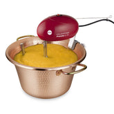 Macom Paiolo Polentino Con Miscelatore Elettrico In Rame Martellato 31 Cm 4W