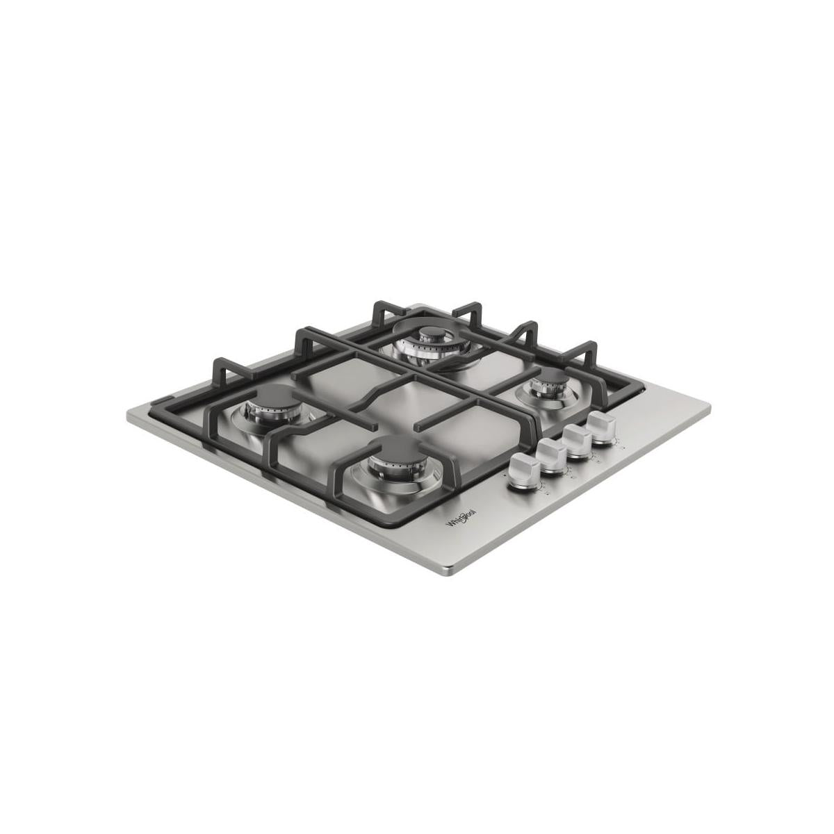 Whirlpool TGML 661 IX R Piano Cottura Stainless Steel da Incasso 58 Cm Gas 4 Fornelli Acciaio