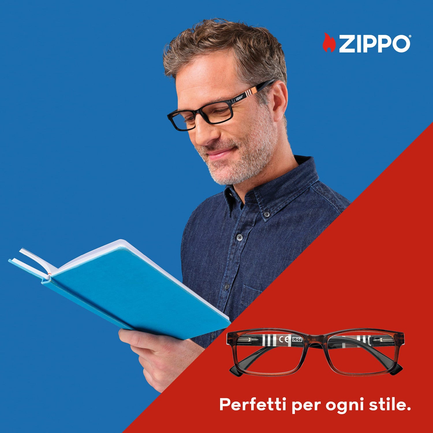 Zippo Occhiali da Lettura 31Z-B25 Marrone 3.50 Diottrie