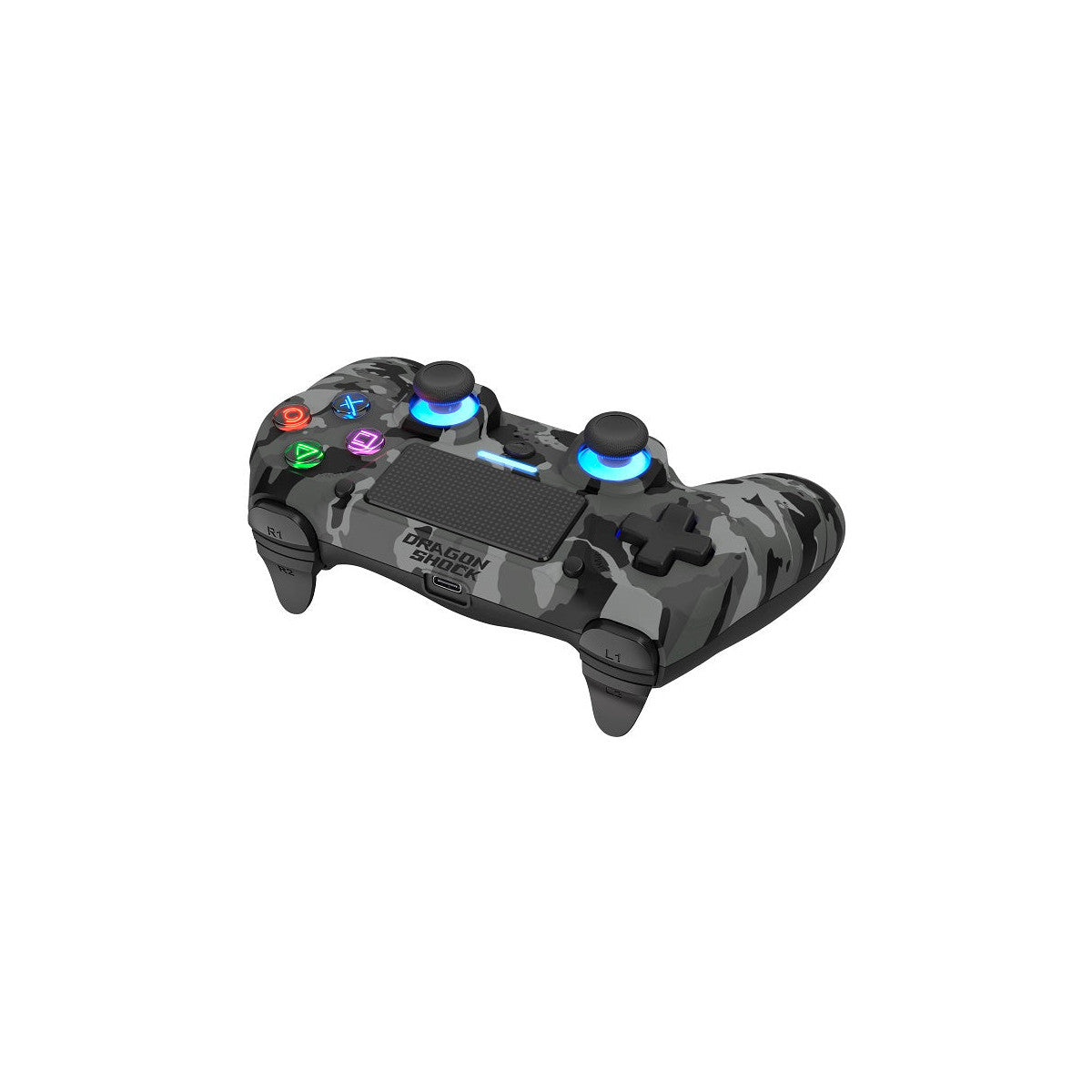 Dragonshock Mizar Nero, Grigio, Mimetico Bluetooth Gamepad Analogico/Digitale PC, PlayStation 4, Android