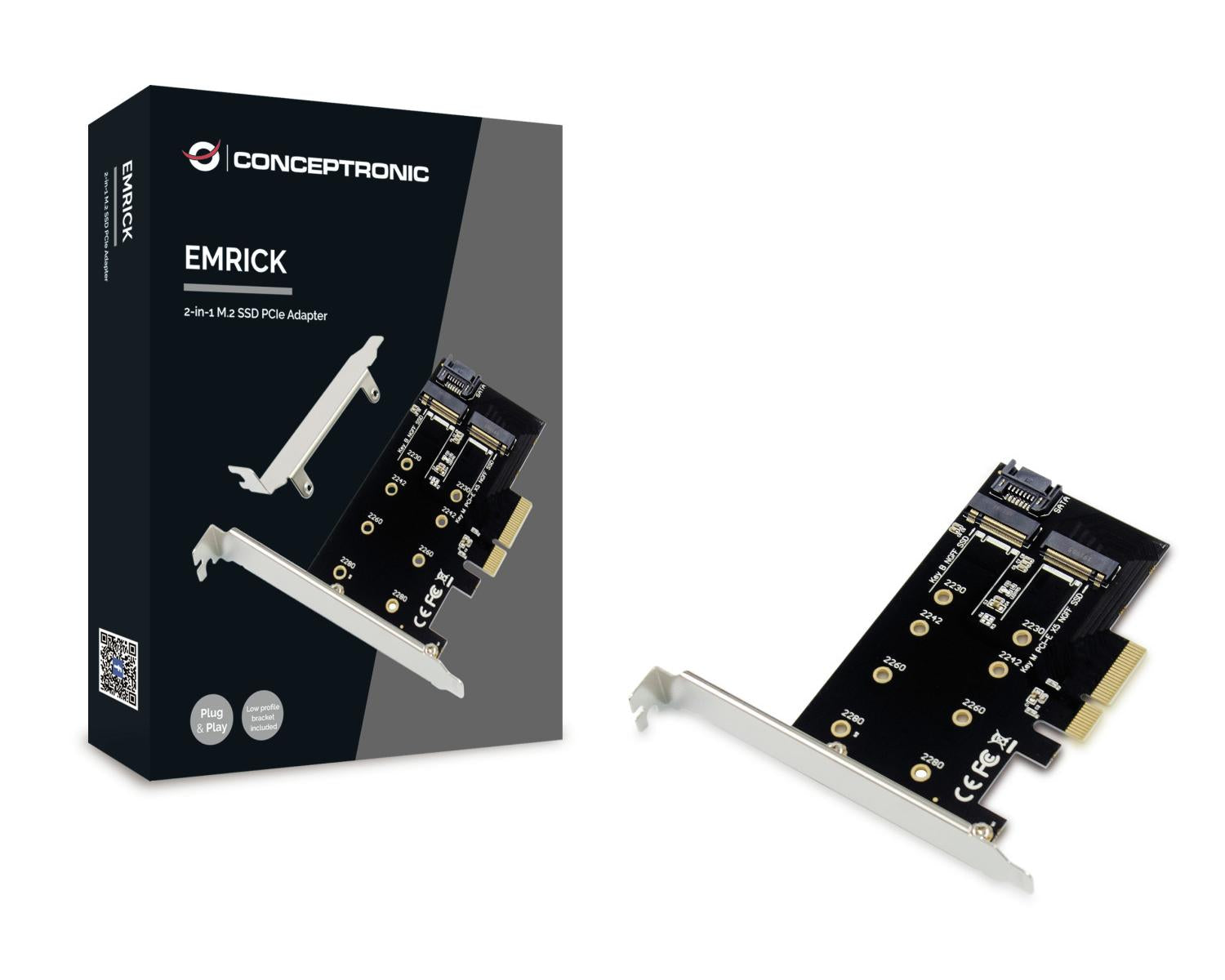 Conceptronic EMRICK04B scheda di interfaccia e adattatore Interno M.2