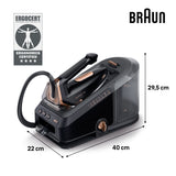 Braun IS7286 BK CareStyle 7 Pro stazione stiratura a vapore ferro da stiro a vapore Nero