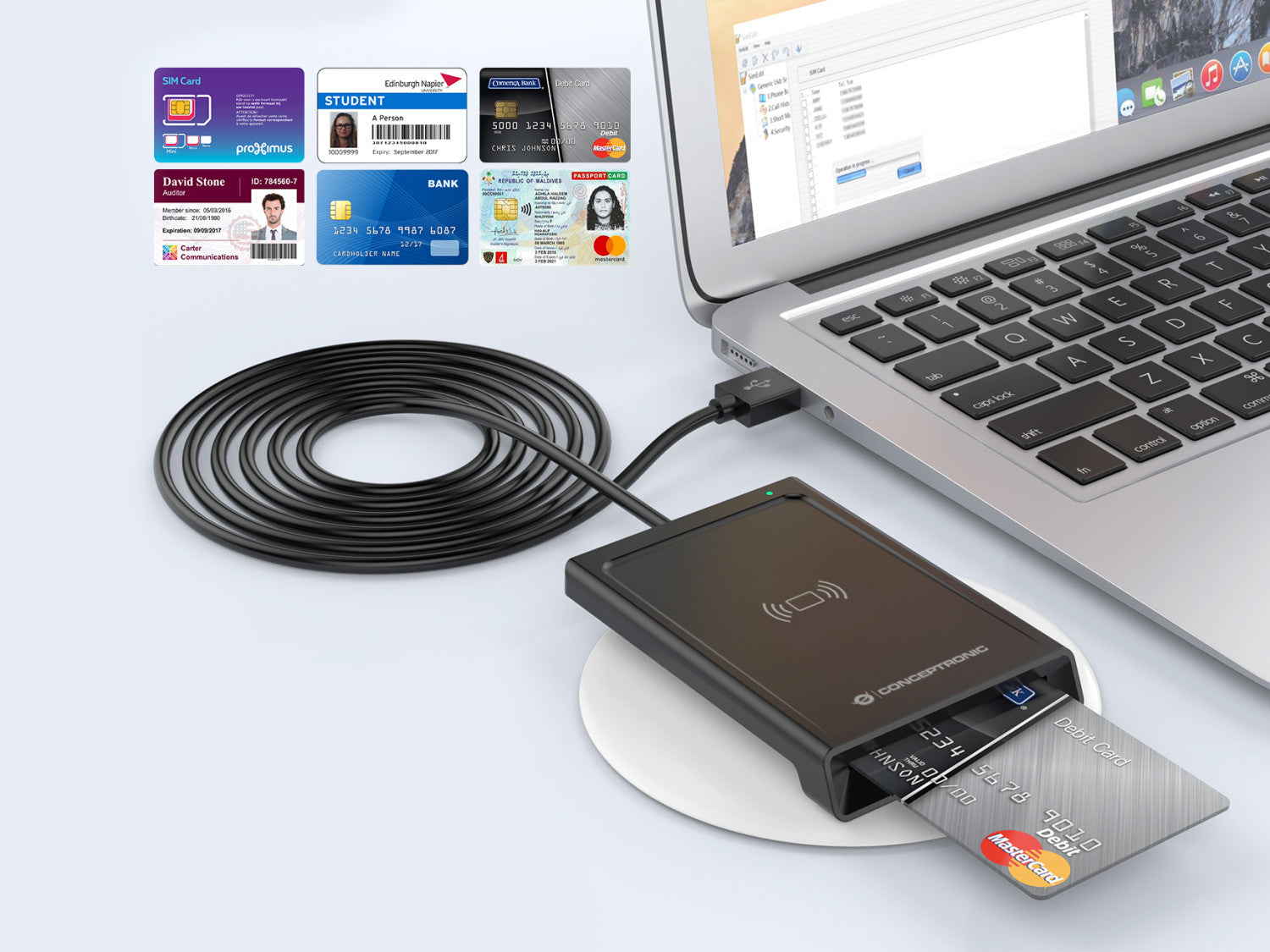 Conceptronic BIAN11B lettore di card readers Interno USB USB 2.0 Nero