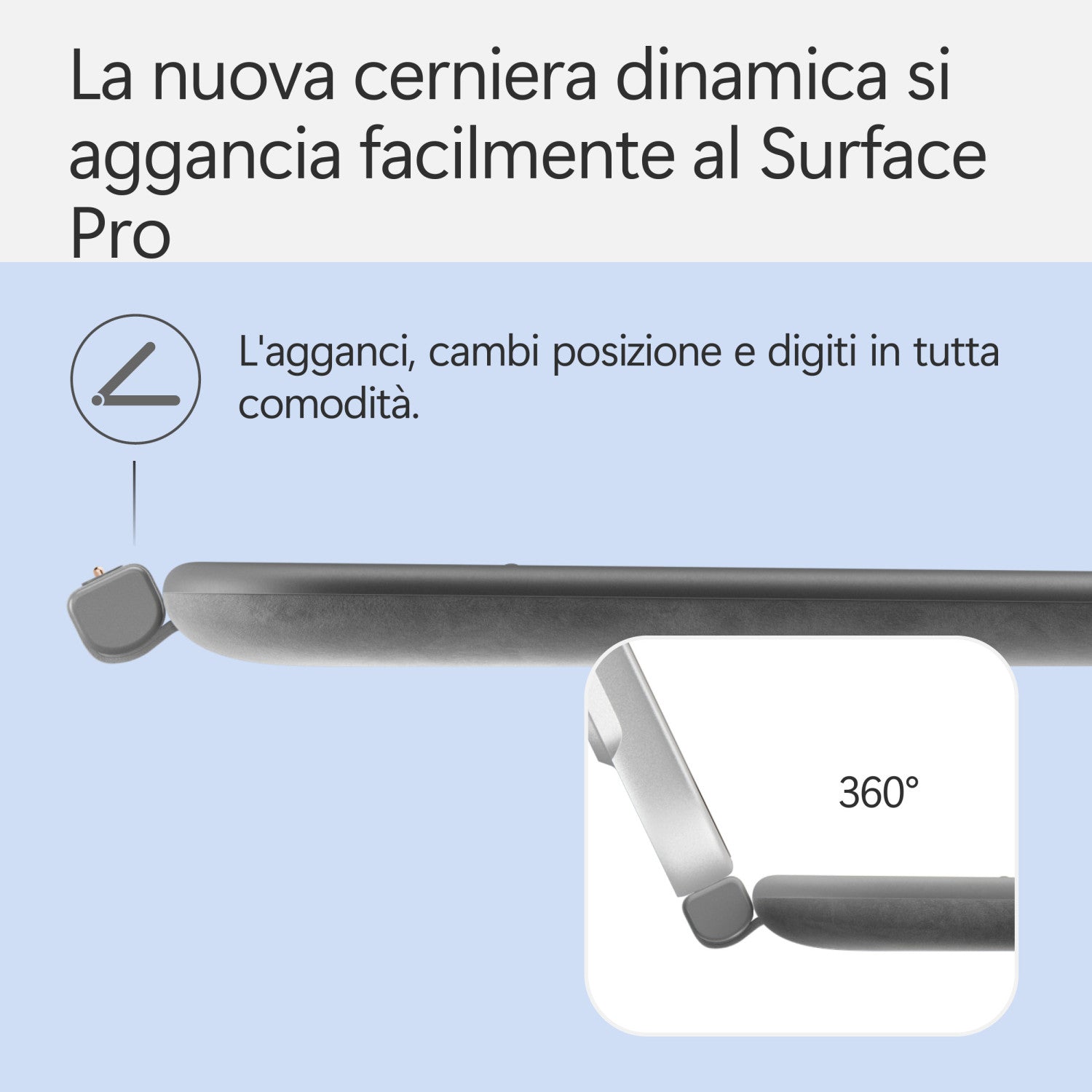 Microsoft Tastiera Surface Pro 12" con Slim Pen Ardesia
