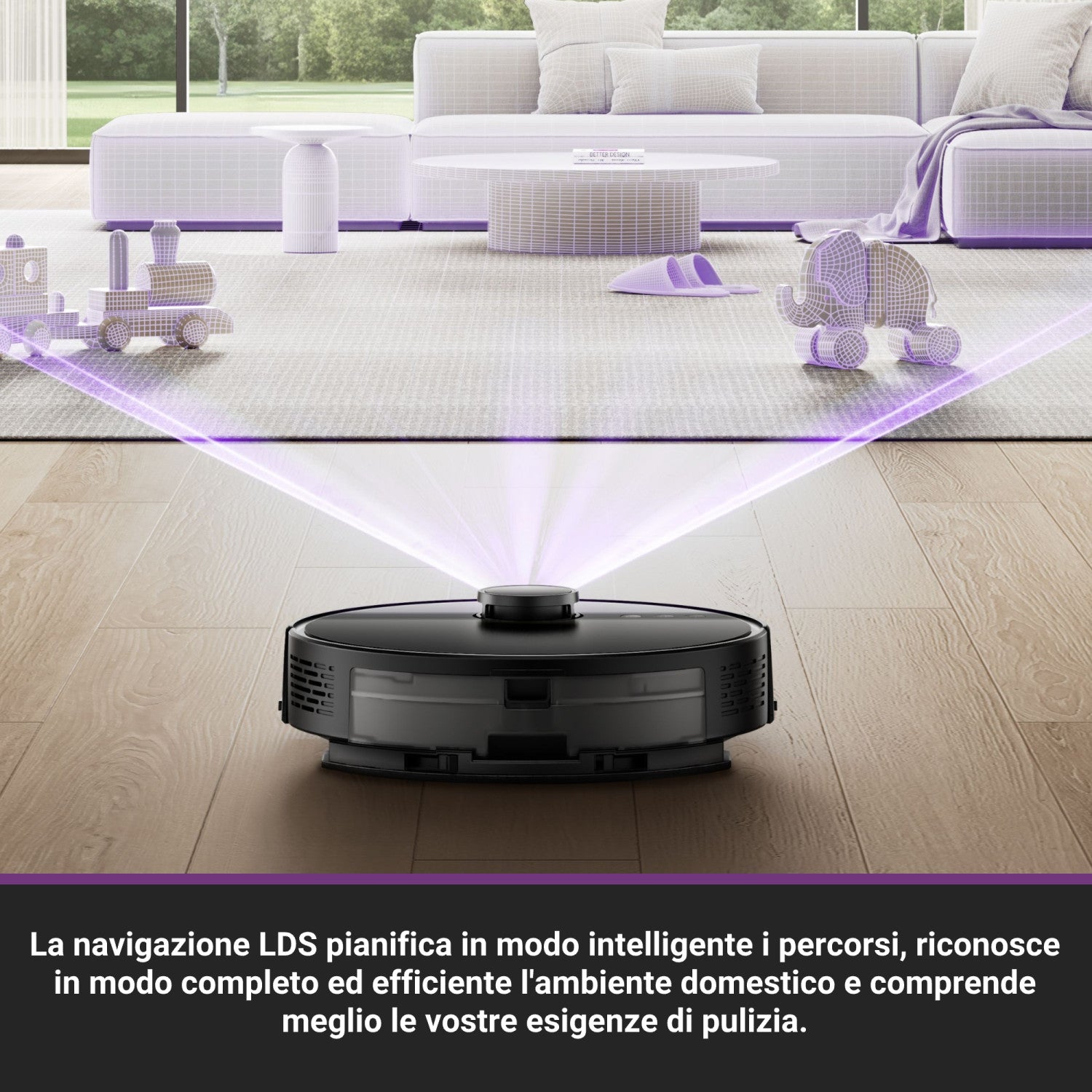 Eureka N6 PLUS aspirapolvere robot 0,34 L Nero