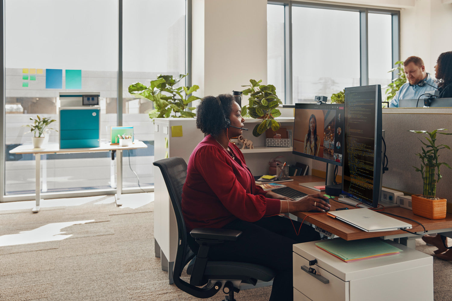 HP Poly Cuffie monoaurali Poly Blackwire 3310 con connettore USB-C, certificate per Microsoft Teams adattatore USB-C/A