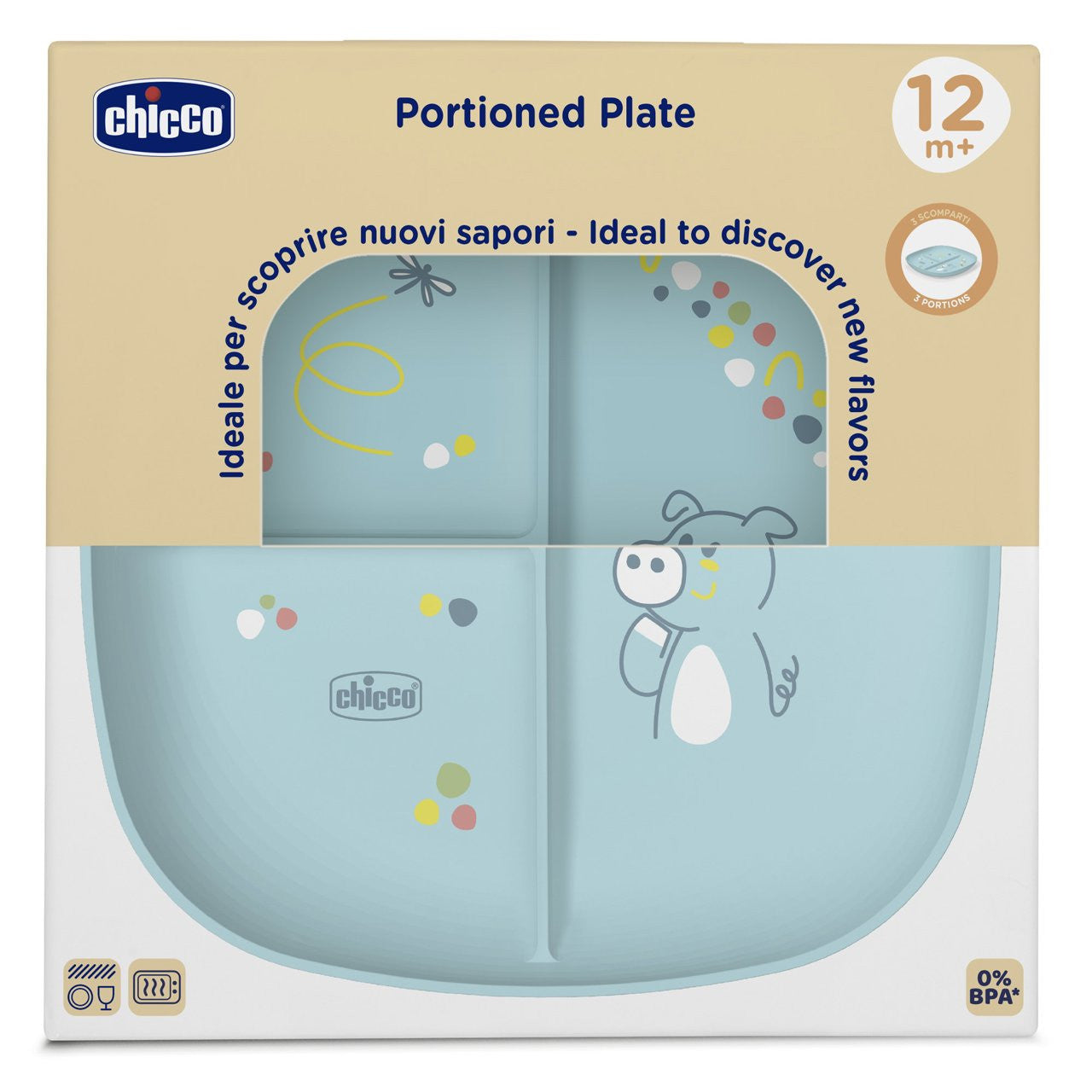 Chicco 00016003250000 servizio da tavola per bambino Piatto per bambini