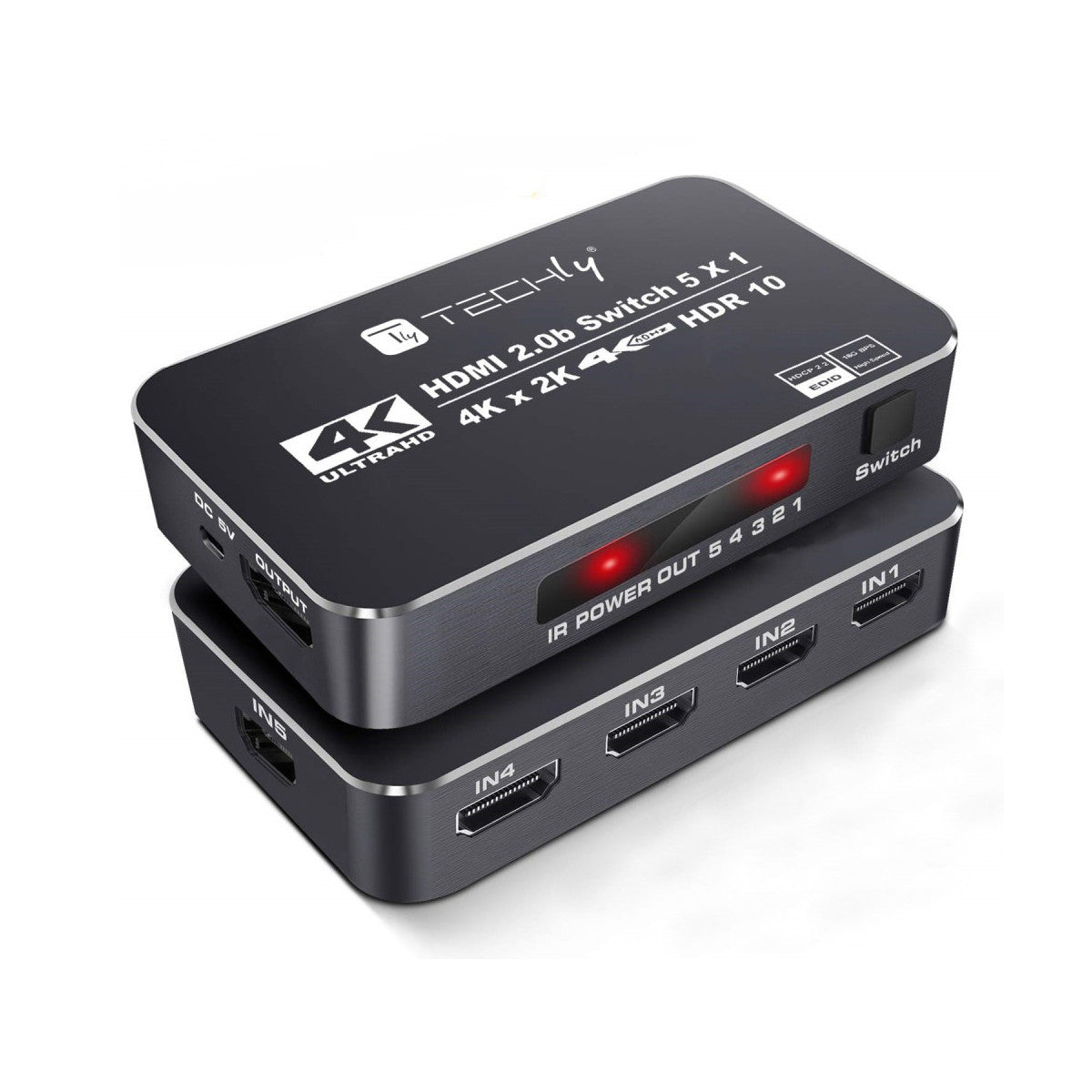 Techly IDATA HDMI2-4K5160B conmutador de vídeo HDMI