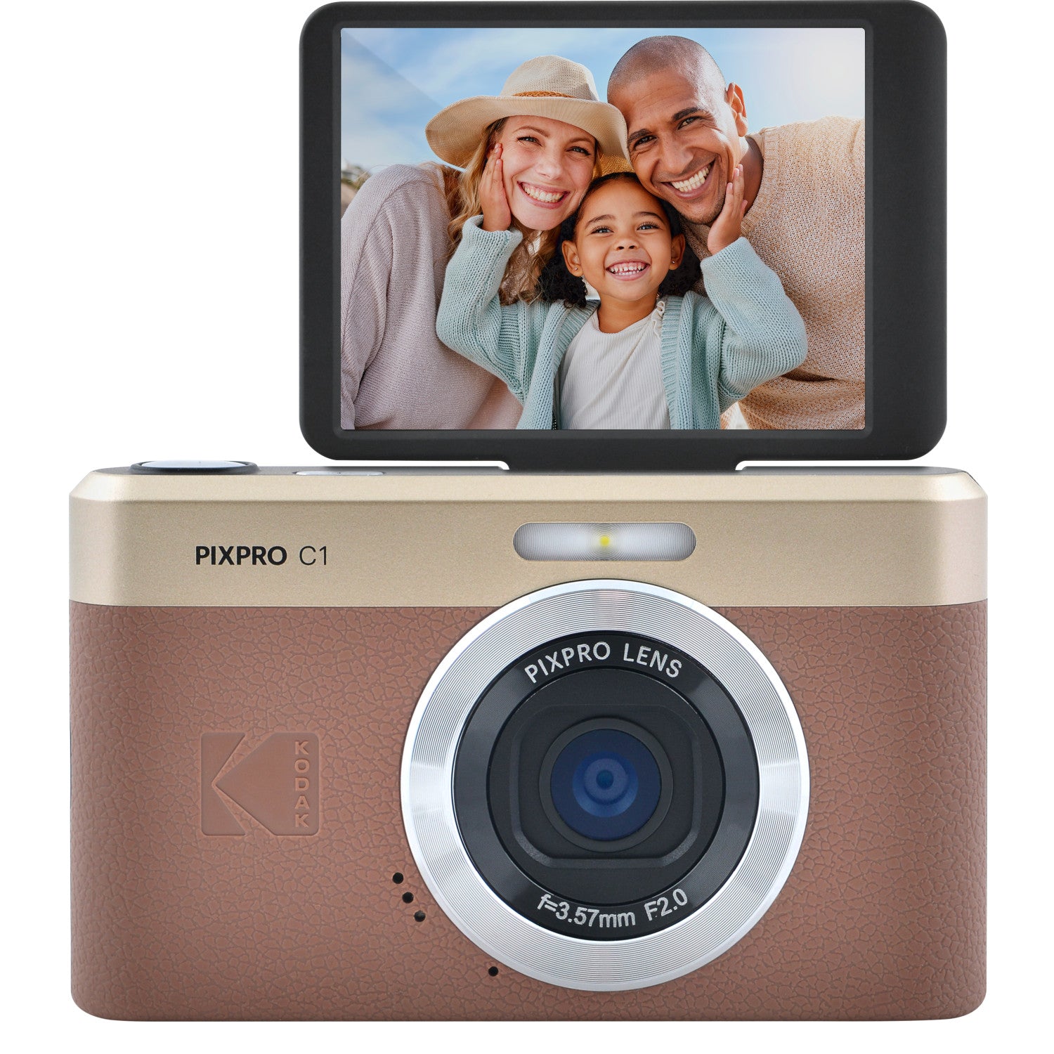 Kodak PIXPRO C1BN fotocamera digitale 1/3" Fotocamera compatta 13 MP CMOS 4160 x 3120 Pixel Marrone