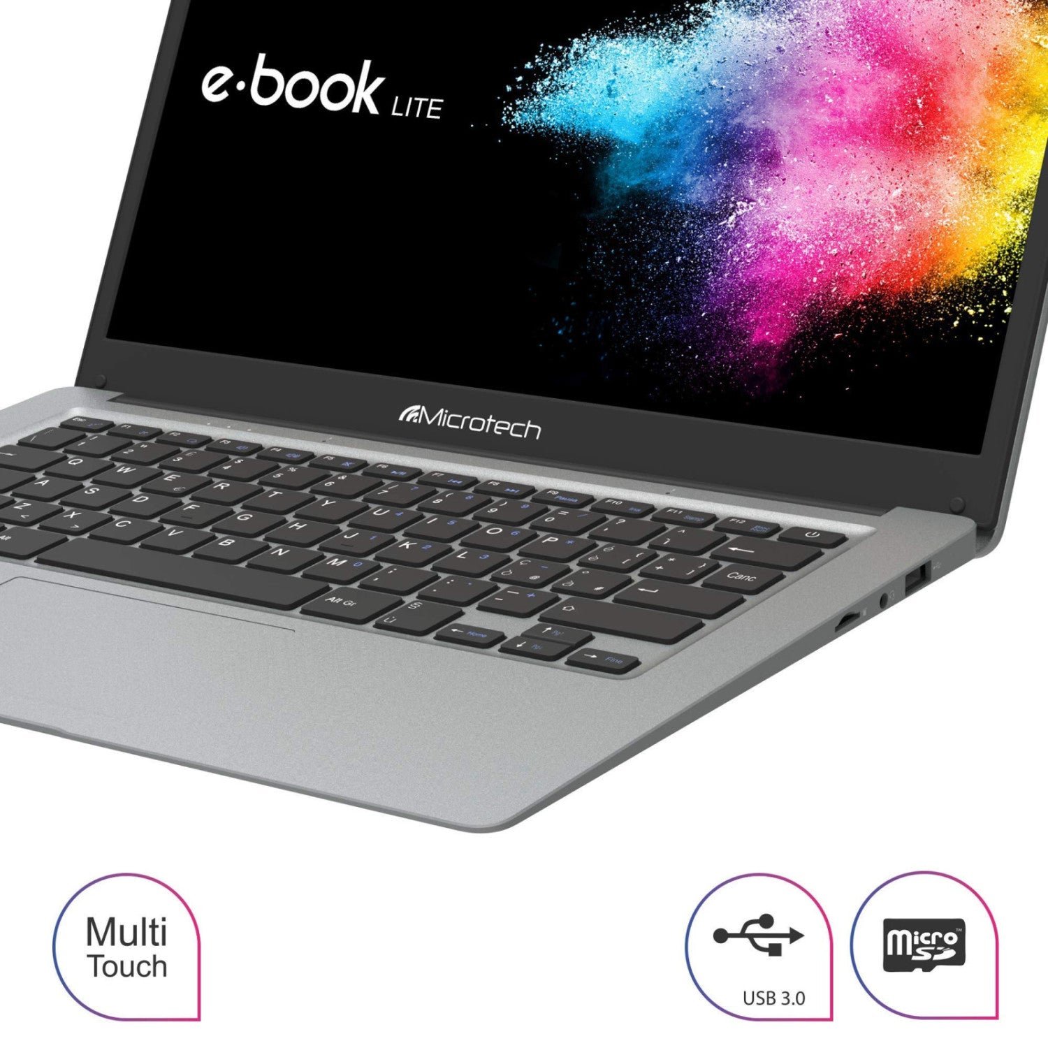 Microtech Notebook E-Book Lite 14.1" Full HD Intel Celeron N4000 Ram 4 Gb Emmc 64 Gb Windows 10 Home