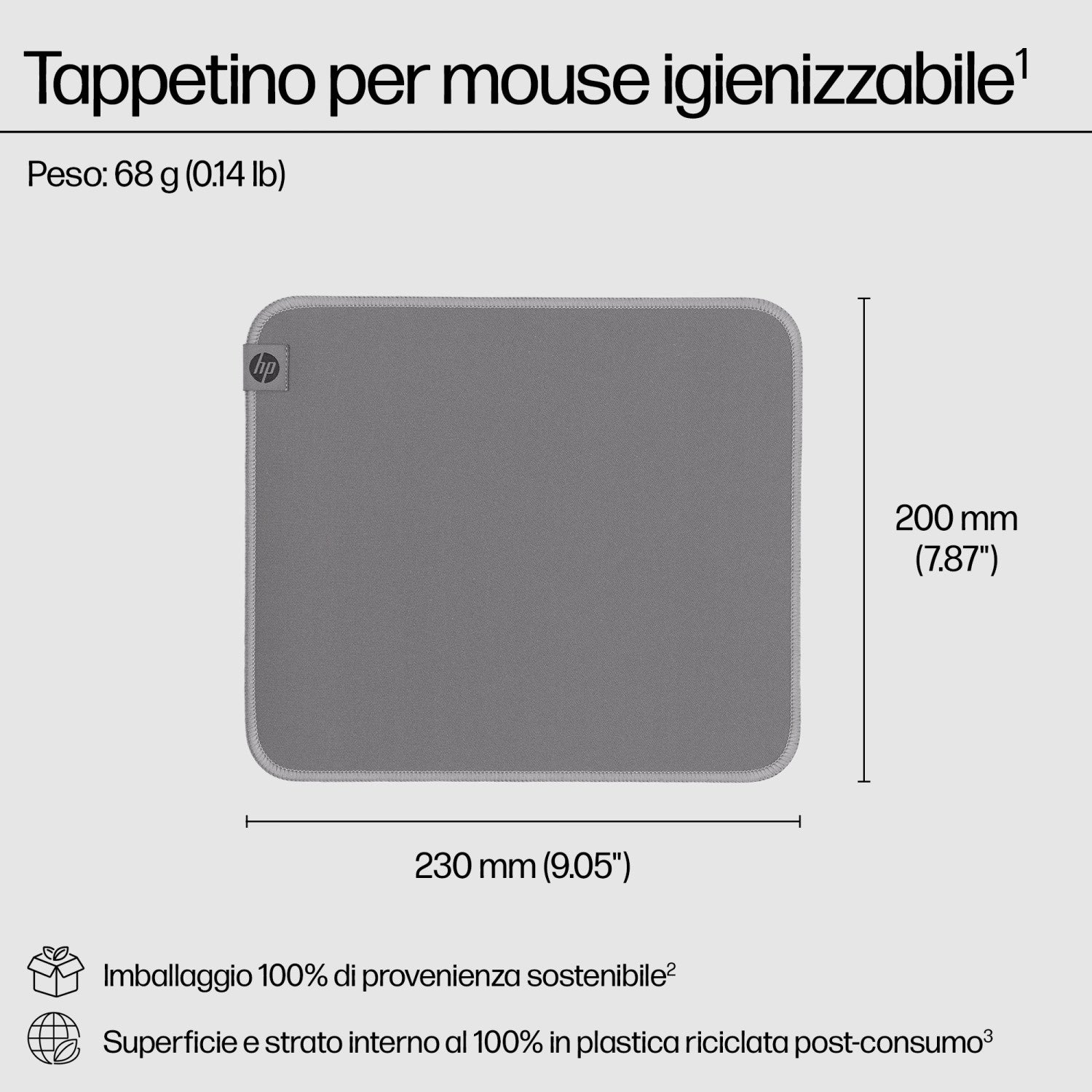 HP Tappetino per mouse igienizzabile 100