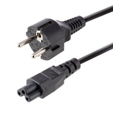 StarTech.com Cavo di Alimentazione CA da 3m, da Spina Schuko a C5 2.5A-250V, 18AWG, Cavo Elettrico di Ricambio per Alimentatori di Notebook, Monitor e Stampanti, Cavo di Alimentazione a Trifoglio