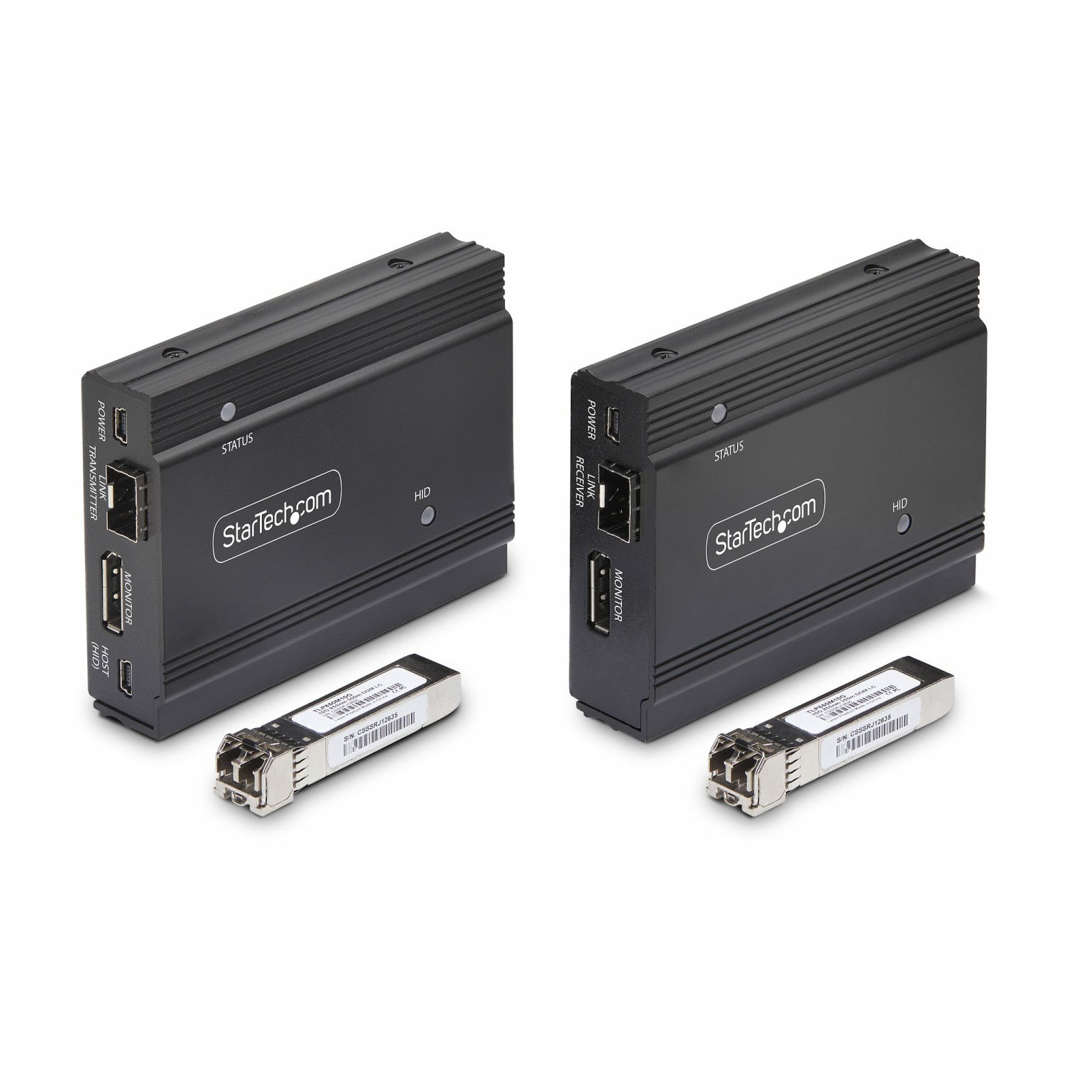 StarTech.com KVM Extender DisplayPort su fibra ottica 4K 60Hz kit di estensione fino a 300m multimodale con moduli SFP preinstallati 3x USB HID