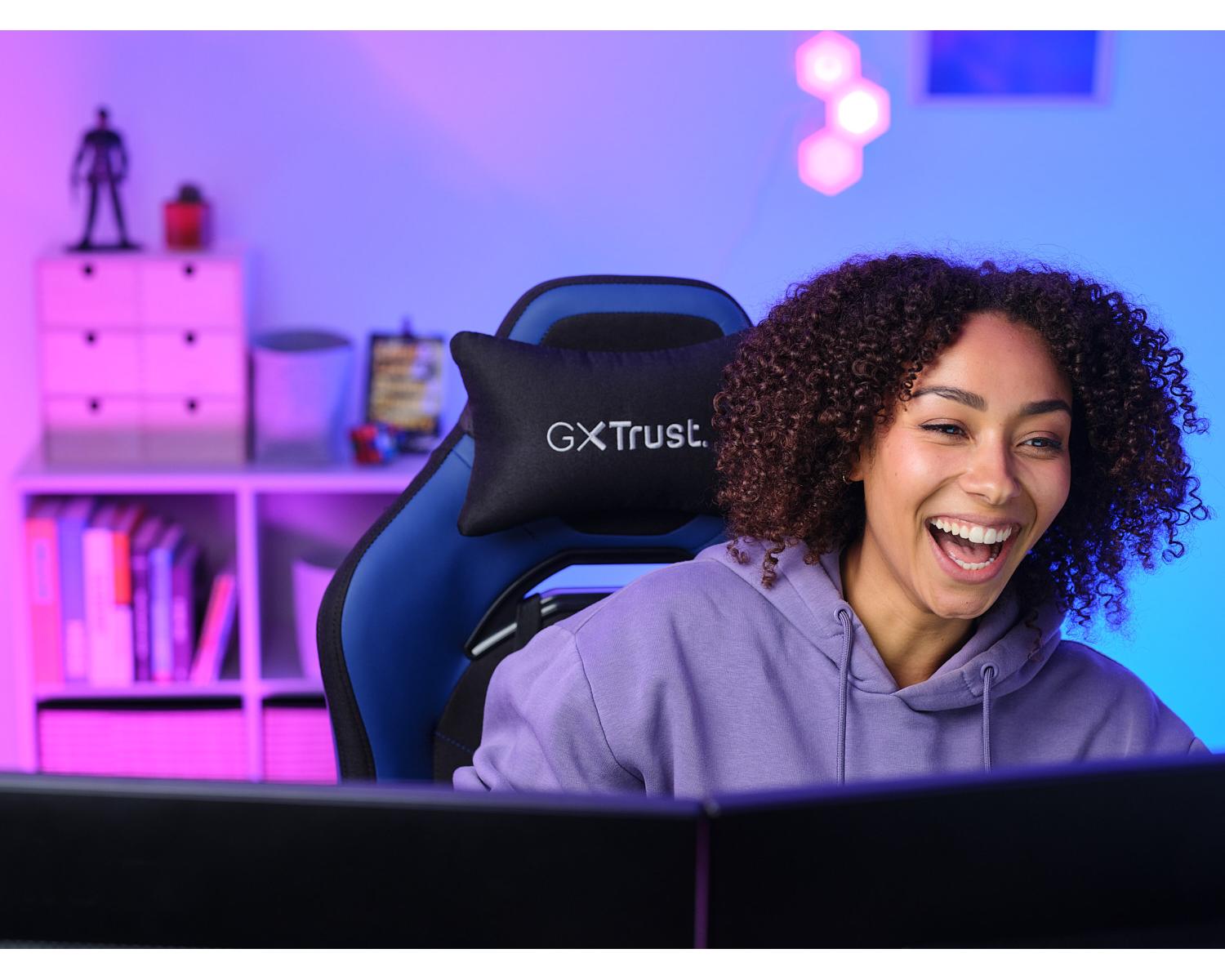 Trust GXT 714 RUYA Sedia per gaming universale Nero, Blu