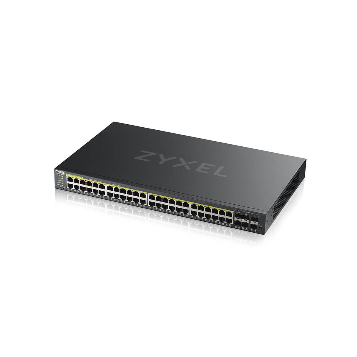 Zyxel GS2220-50HP-EU0101F switch di rete Gestito L2 Gigabit Ethernet (10/100/1000) Supporto Power over Ethernet (PoE) Nero
