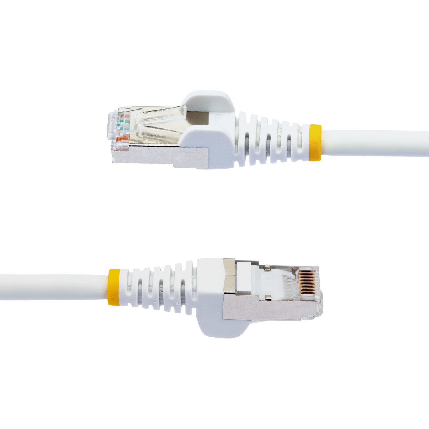 StarTech.com Cavo Ethernet CAT 6a - 2m - Bianco - Cavo di rete LAN Low Smoke Zero Halogen (LSZH) - 10GbE 500MHz 100W PoE - Filo/Cavo patch schermato S/FTP con spinotto RJ45 antigroviglio e rilievi di trazione