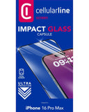 Cellularline Impact Glass Capsule iPhone 16 Pro Max vetro temperato