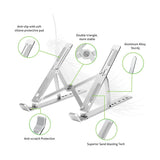 Techly ICA-TBL 134TY supporto per laptop Supporto per computer portatile Argento 40,6 cm (16 pollici)