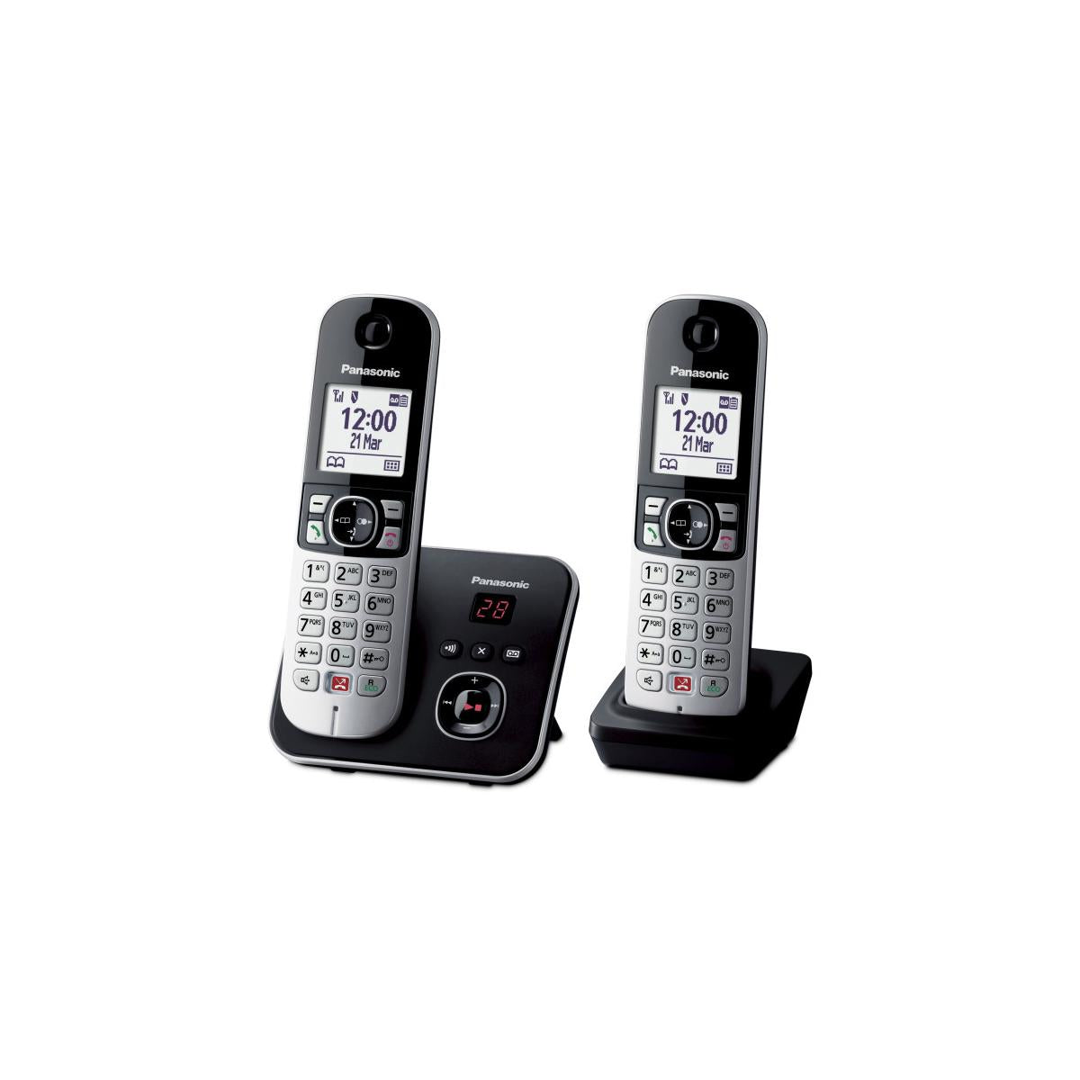Panasonic KXTG6862JTB DUO Cordless Segreteria Nero