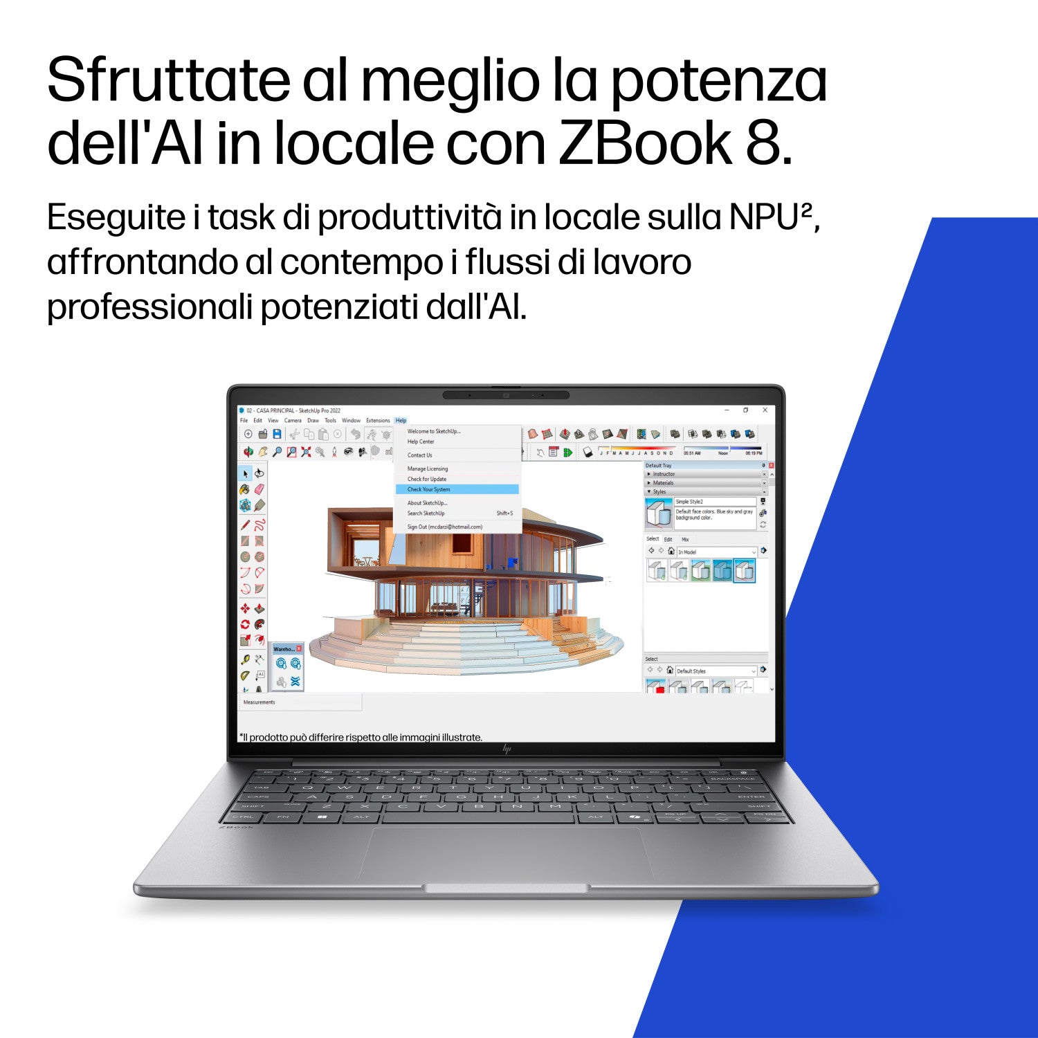 HP DK1M5ET laptop Copilot PC AMD Ryzen AI 7 PRO 40,6 cm (16pollici) WUXGA 24 GB DDR5-SDRAM 1 TB SSD Wi-Fi 7 (802.11be) Windows 11 Pro AI Workstation, AI PC Argento