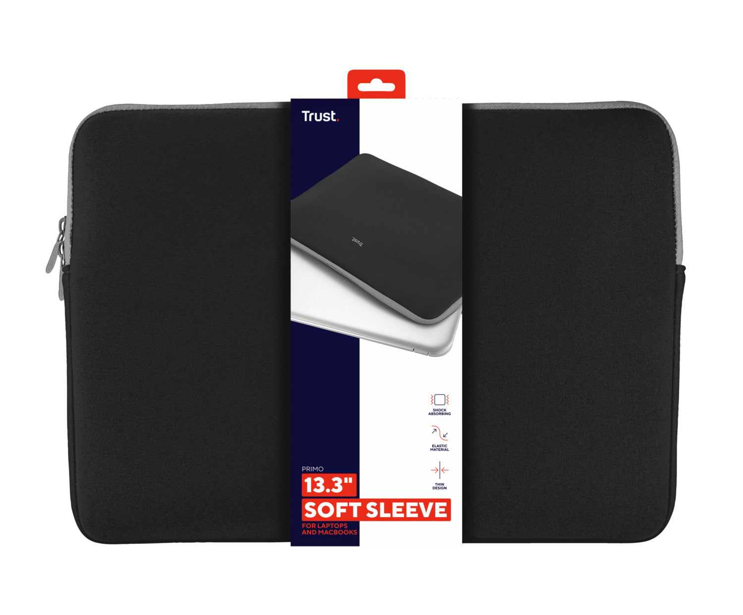 Trust 21251 borsa per laptop 33,8 cm 13.3" Custodia a tasca Nero
