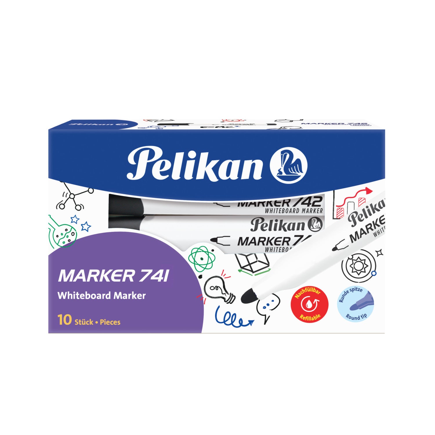 Pelikan 741 evidenziatore 10 pz Tipo di punta Nero