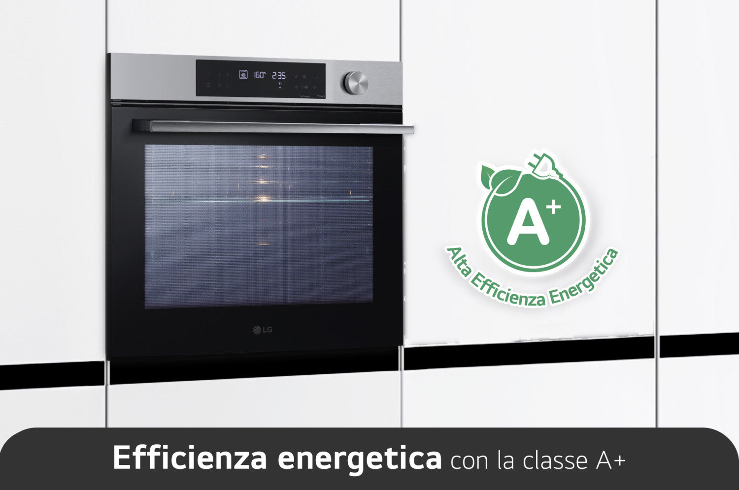 LG InstaView WSED7612S Forno 76L Classe A EasyClean, Pirolisi, Air Fry, Sous Vide, Wi-Fi