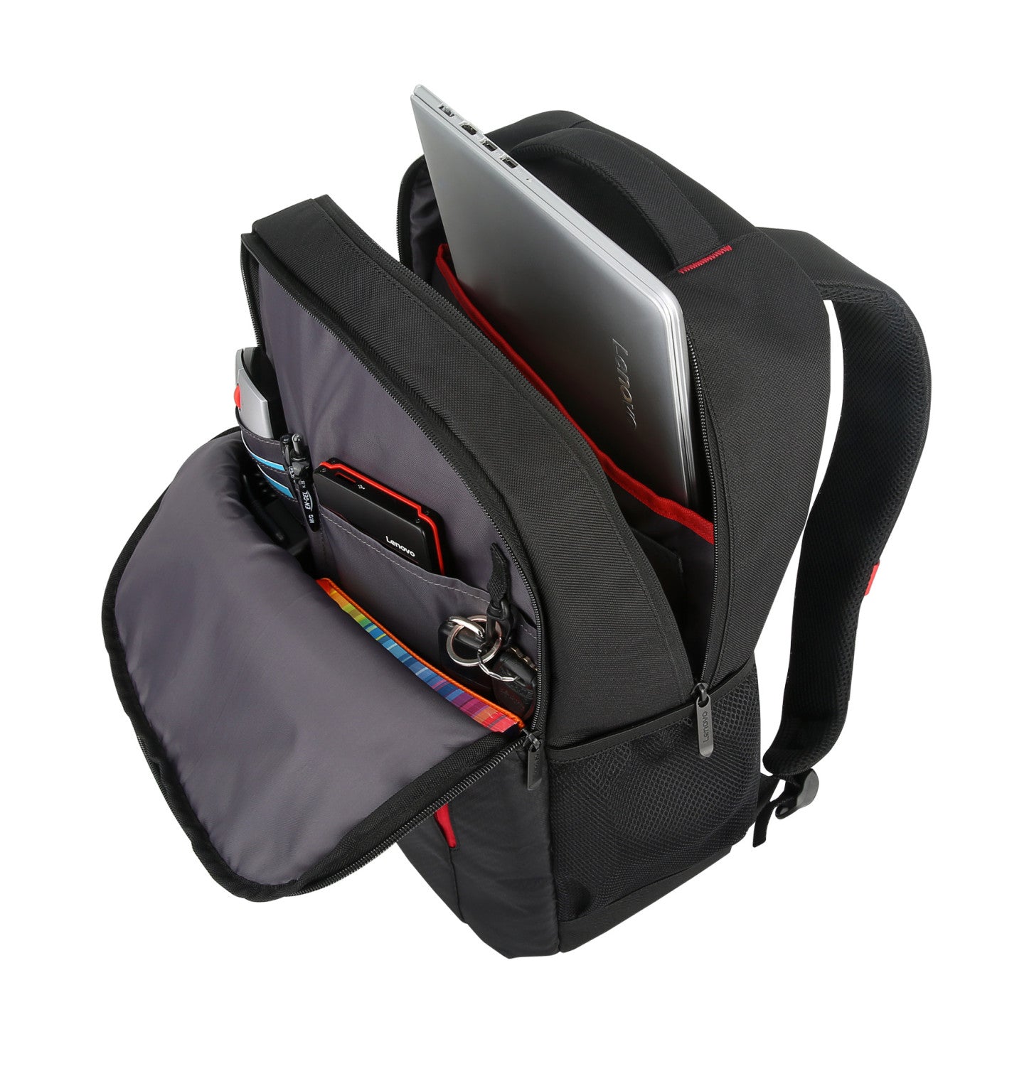Lenovo B515 39.6 cm 15.6 pollici Zaino Nero Rosso