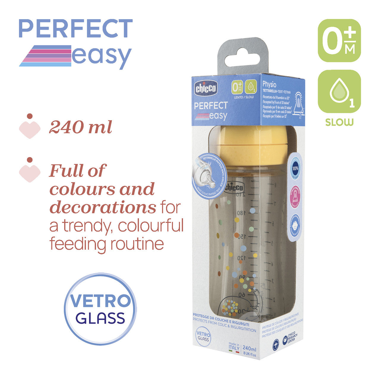 Chicco 00020252300000 biberon 240 ml Giallo Vetro