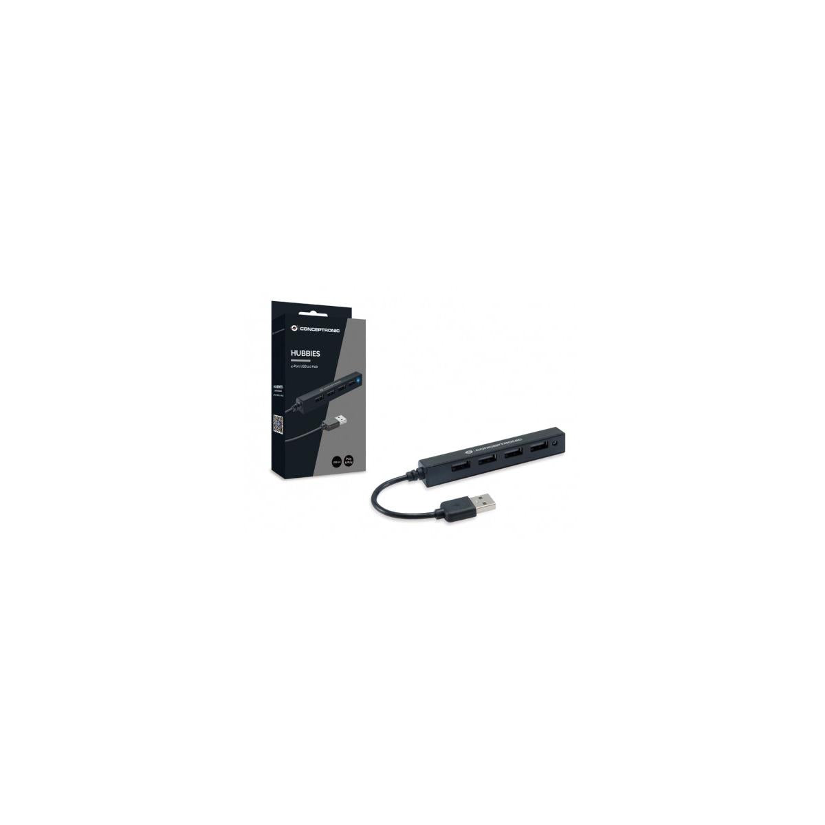 Conceptronic HUBBIES05B hub di interfaccia USB 2.0 480 Mbit/s Nero
