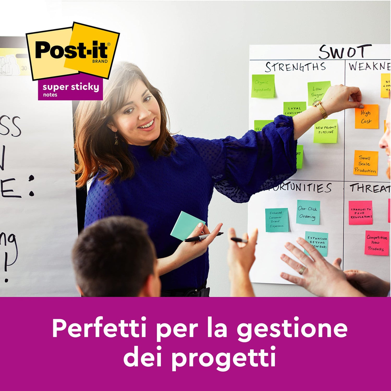 Post-It Foglietti Super Sticky Playful 655-6SS-PLAY - 76x127 mm - 6 Blocchetti da 90 Fogli - Colori Assortiti