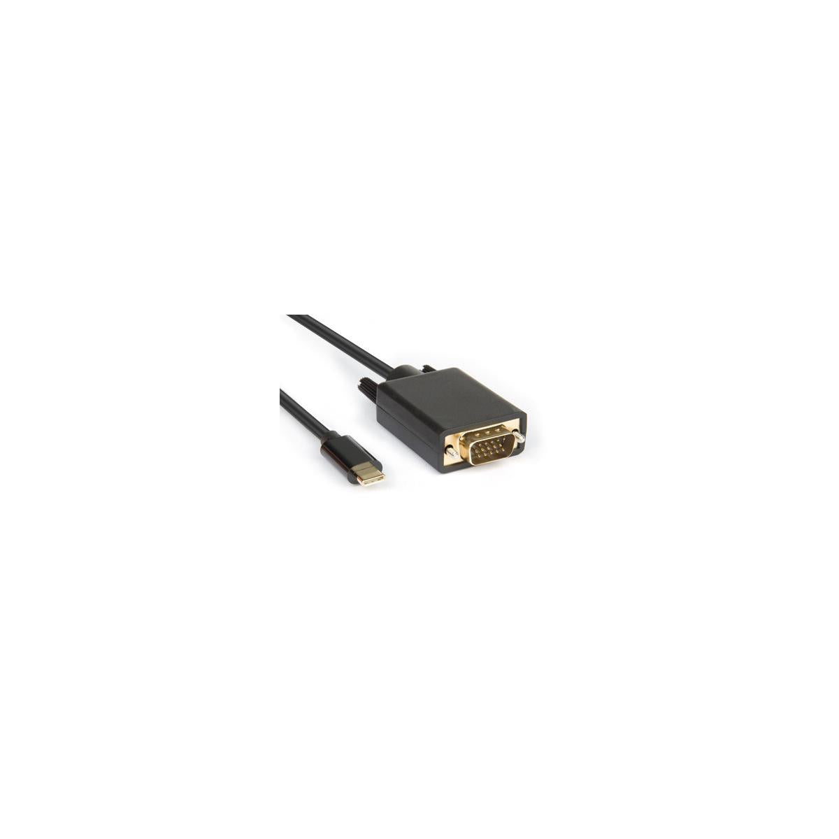 Hamlet XVAUC-VGA20 cavo e adattatore video 2 m USB tipo-C VGA (D-Sub) Nero