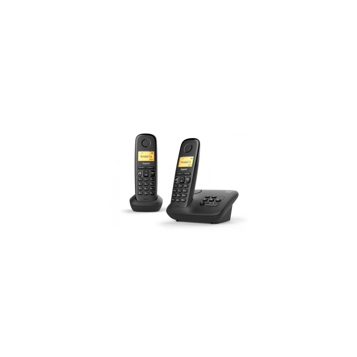 Gigaset A270 Cordless A Duo con segreteria telefonica Nero