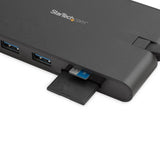 StarTech.com Adattatore Multi-porta USB-C con HDMI e VGA per portatili - 3x USB 3.0 - Lettore Schede SD - PD 3.0 - Cavo integrato