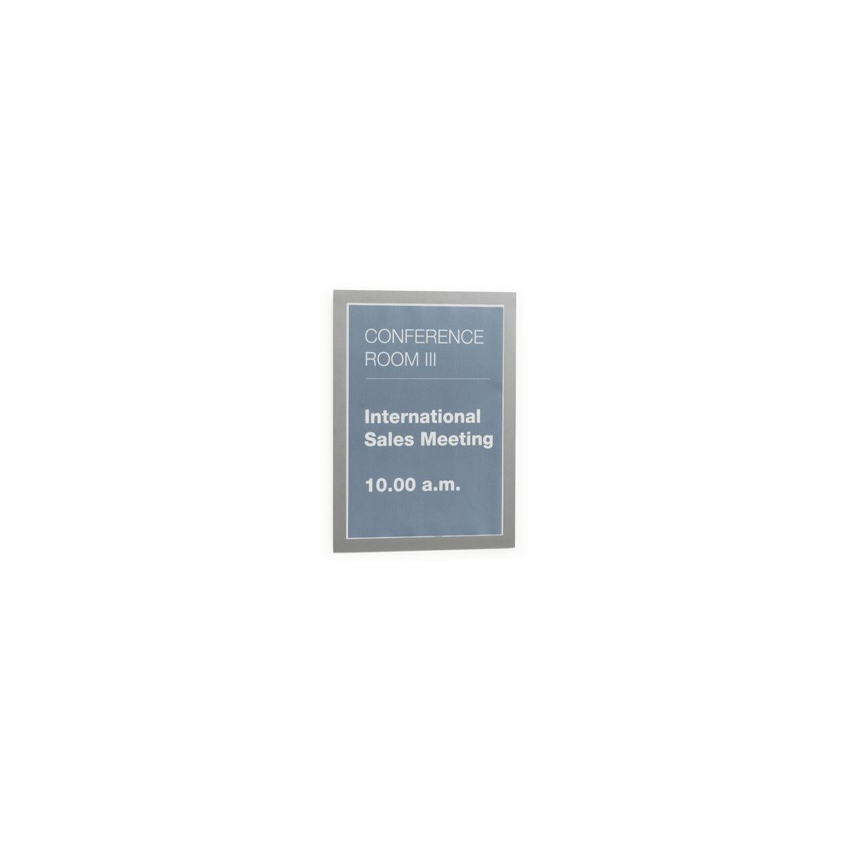 Durable 4872-23 cornice magnetica A4 Argento