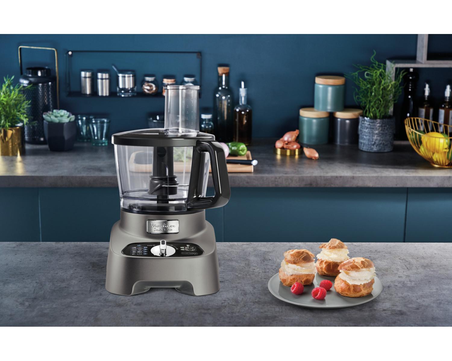 Moulinex FP825 Robot da Cucina Double Force 3L Multifunazione Grigio
