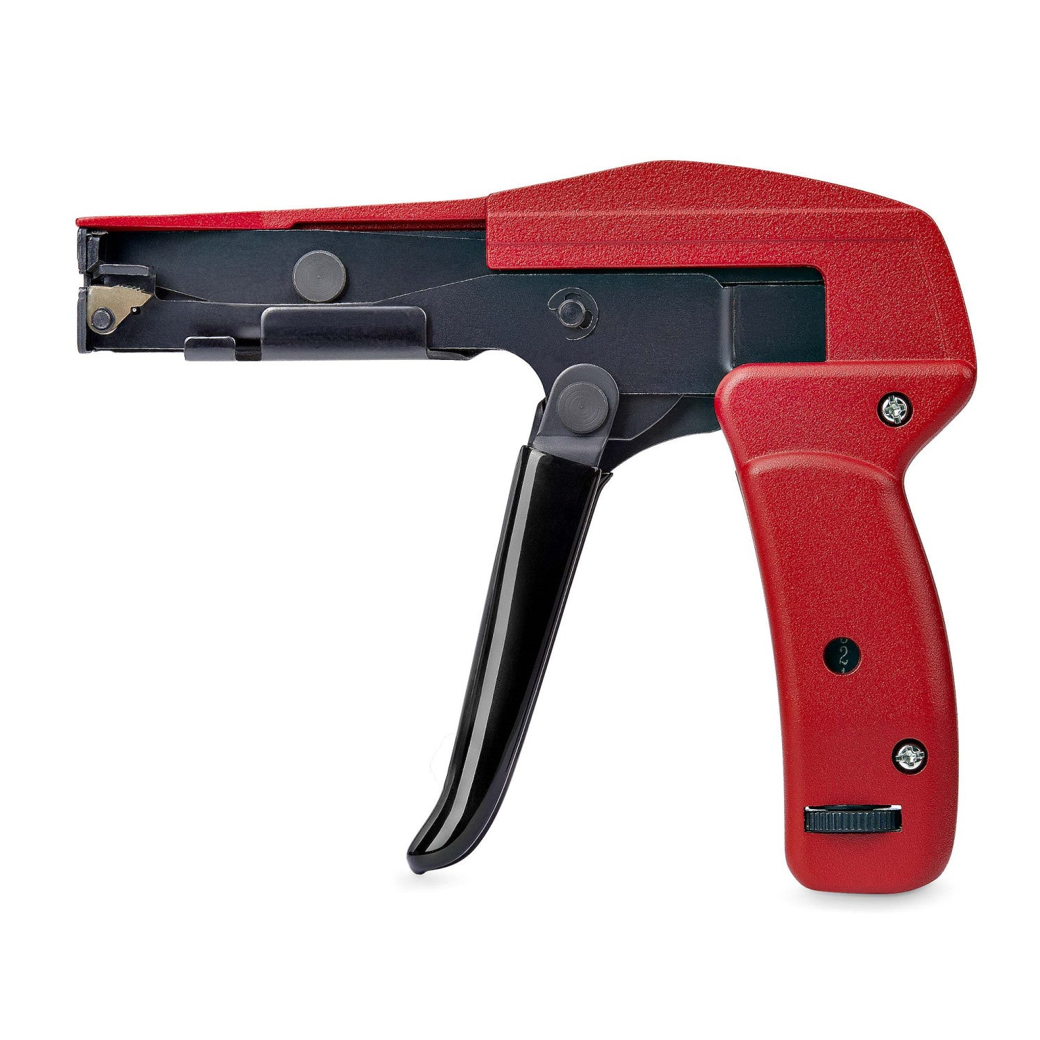 StarTech.com Pistola per fascette in nylon, strumento per l'installazione/serraggio e il taglio di fascette per cavi, pinza per fascette in nylon da 2,4 mm a 4,8 mm, TAA