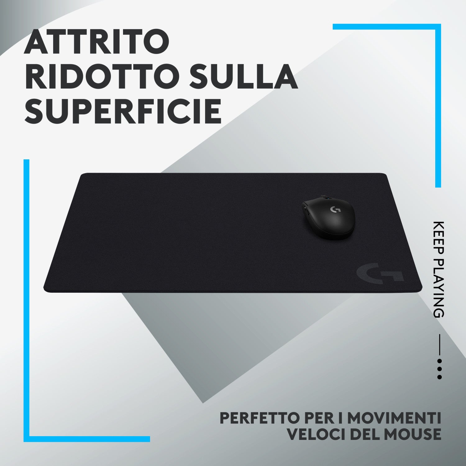 Tappetino Mouse da Gioco da Computer Logitech G 943 000799 G640 Nero