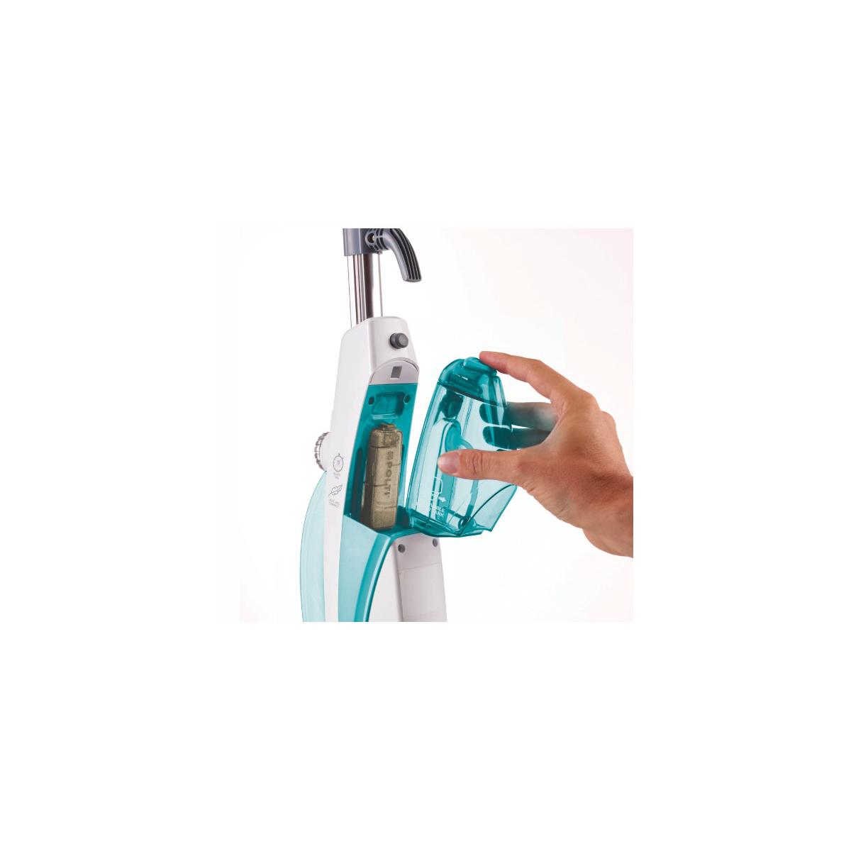 Polti SV450 Double Pulitore a Vapore Verticale 0,3 L Acciaio Turchese Bianco