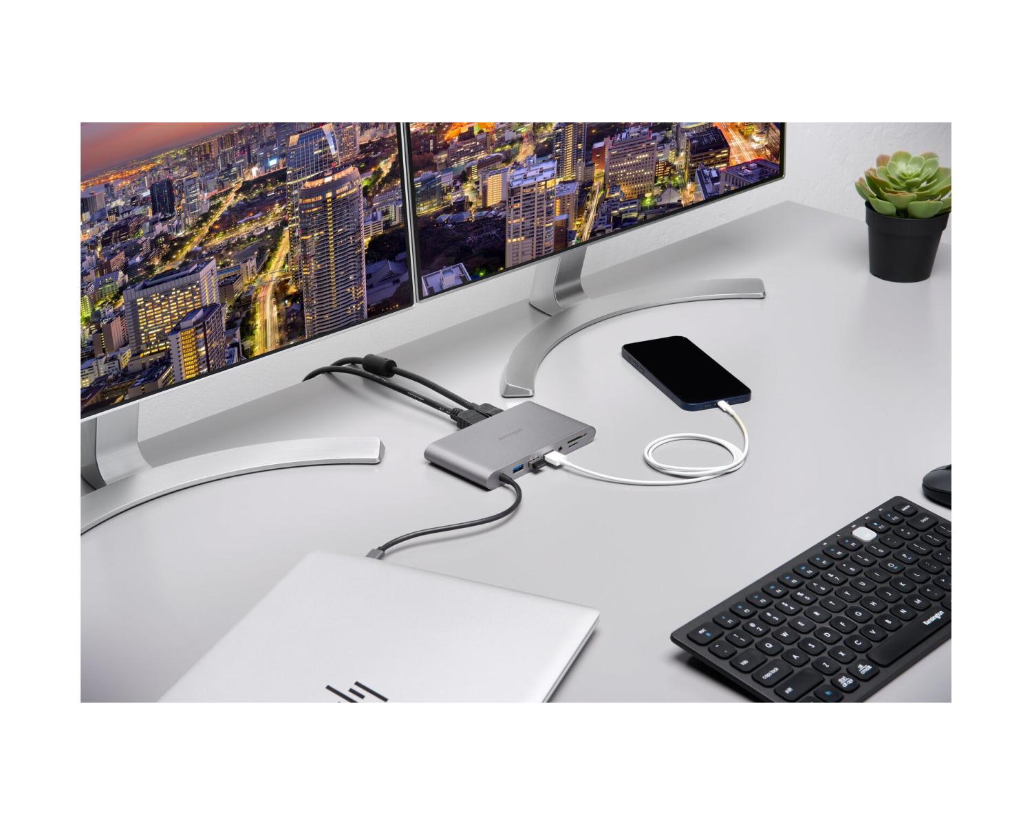 Kensington Docking station portatile senza driver doppia uscita video UH1440P USB-C 5 Gbps DP/HDMI/VGA