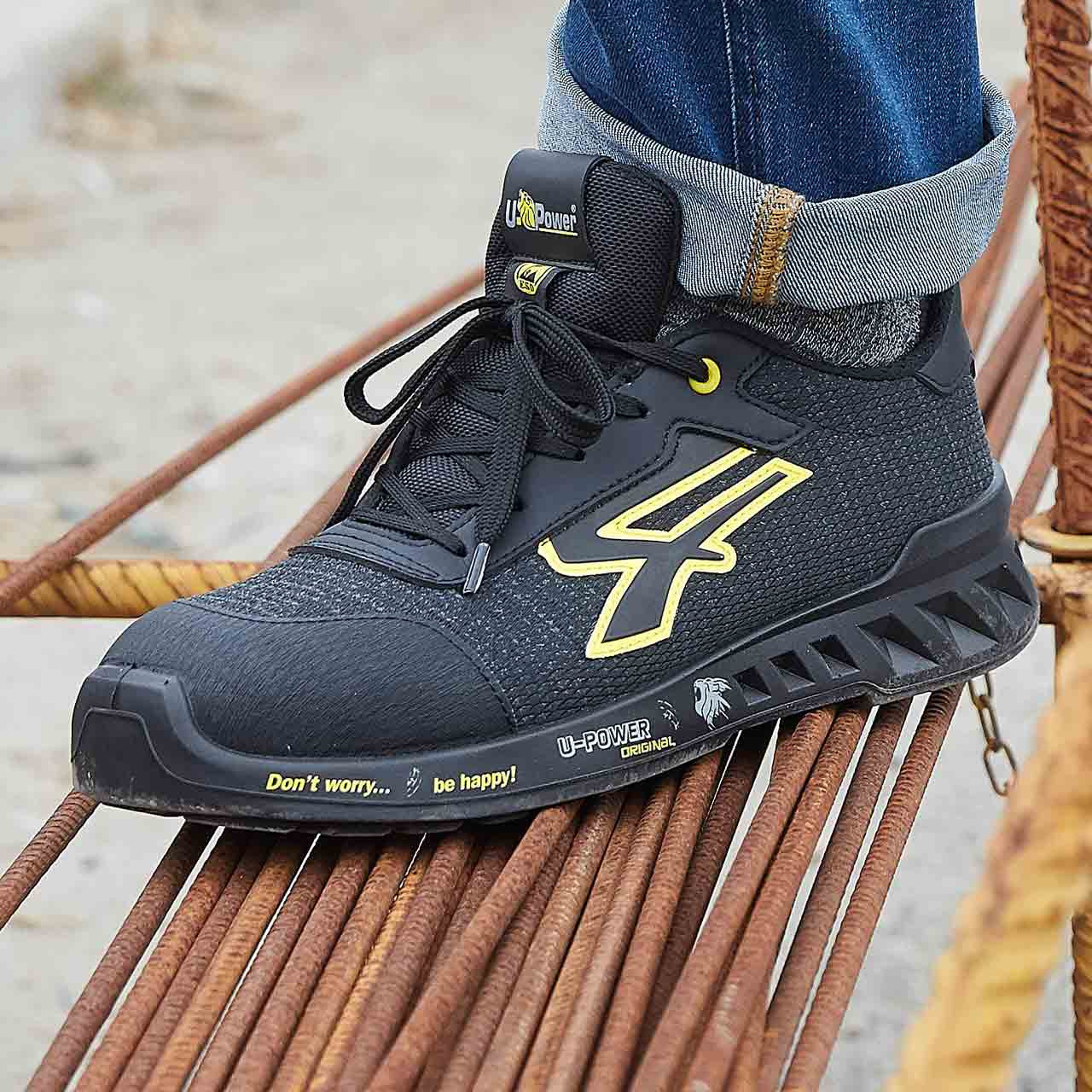 U-Power Frank s ESD Unisex Adulto Nero, Giallo