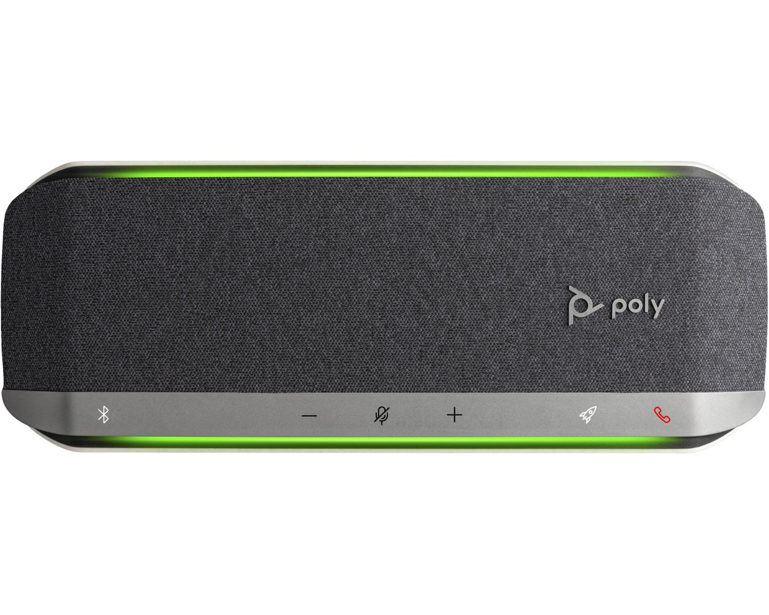 POLY Sync 40 Microsoft Teams Certified USB-A USB-C Speakerphone BT700 USB-A Adapter vivavoce Telefono cellulare/PC USB/Bluetooth Nero, Argento